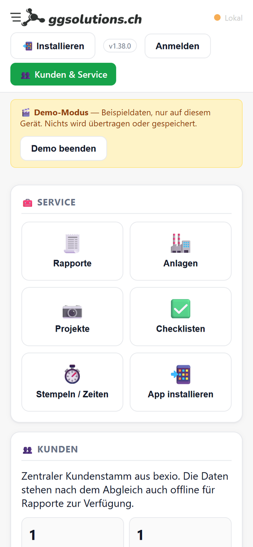 RAPIQ auf dem Handy: Service-Hub des Monteurs